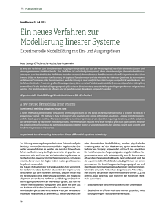 Ein neues Verfahren zur Modellierung linearer Systeme