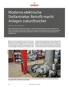 Moderne elektrische Stellantriebe: Retrofit macht Anlagen zukunftssicher