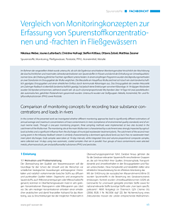 Vergleich von Monitoringkonzepten zur Erfassung von Spurenstoffkonzentrationen und -frachten in Fließgewässern