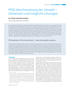 PFAS-Verschmutzung der Umwelt – Dimension und mögliche Lösungen