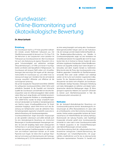 Grundwasser: Online-Biomonitoring und ökotoxikologische Bewertung