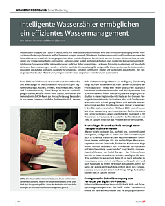 Intelligente Wasserzähler ermöglichen ein effizientes Wassermanagement