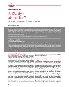 KI4Safety – aber sicher!?