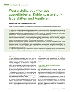 Wasserstoffproduktion aus ausgeförderten Kohlenwasserstofflagerstätten und Aquiferen