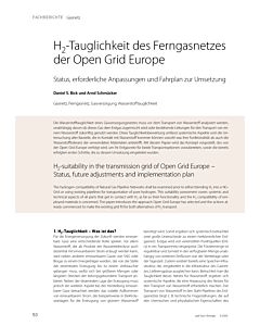H2-Tauglichkeit des Ferngasnetzes der Open Grid Europe