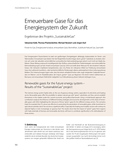 Erneuerbare Gase für das Energiesystem der Zukunft