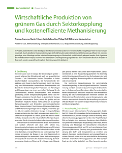 Wirtschaftliche Produktion von grünem Gas durch Sektorkopplung und kosteneffiziente Methanisierung