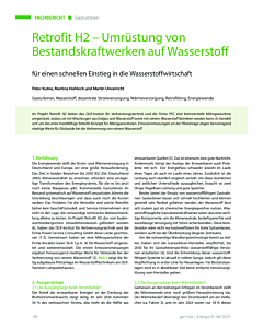 Retrofit H2 – Umrüstung von Bestandskraftwerken auf Wasserstoff