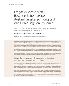 Erdgas vs. Wasserstoff – Besonderheiten bei der Ausbreitungsberechnung und der Auslegung von Ex-Zonen
