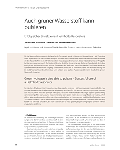 Auch grüner Wasserstoff kann pulsieren