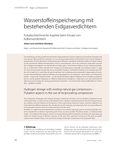 Wasserstoffeinspeicherung mit bestehenden Erdgasverdichtern