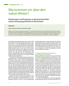 Wie kommen wir über den nahen Winter?