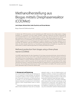 Methanolherstellung aus Biogas mittels Dreiphasenreaktor (COOMet)