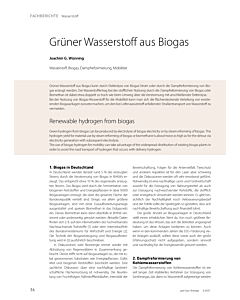 Grüner Wasserstoff aus Biogas