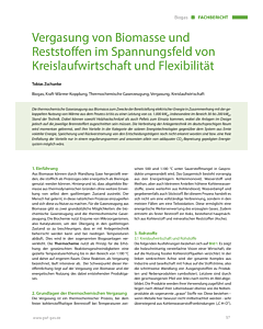 Vergasung von Biomasse und Reststoffen im Spannungsfeld von Kreislaufwirtschaft und Flexibilität