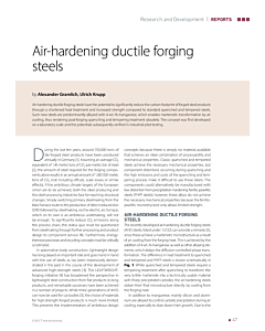 Air-hardening ductile forging steels