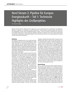 Nord Stream 2: Pipeline für Europas Energiezukunft – Teil 1: Technische Highlights des Großprojektes