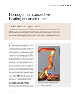 Homogenous conductive heating of curved tubes