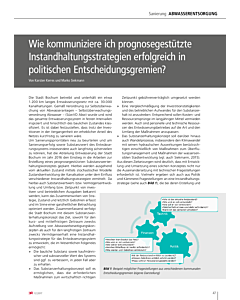 Wie kommuniziere ich prognosegestützte Instandhaltungsstrategien erfolgreich in politischen Entscheidungsgremien?