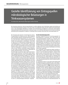 Gezielte Identifizierung von Eintragsquellen mikrobiologischer Belastungen in Trinkwassersystemen