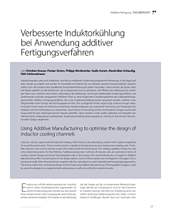 Verbesserte Induktorkühlung bei Anwendung additiver Fertigungsverfahren