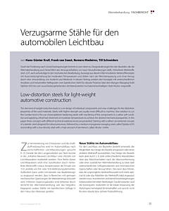 Verzugsarme Stähle für den automobilen Leichtbau