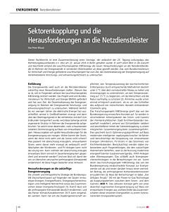 Sektorenkopplung und die Herausforderungen an die Netzdienstleister