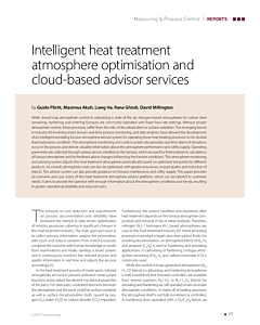 Intelligent heat treatment atmosphere optimisation and cloud-based advisor services