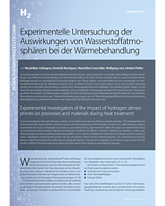 Experimentelle Untersuchung der Auswirkungen von Wasserstoffatmosphären bei der Wärmebehandlung