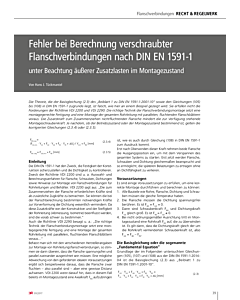 Fehler bei Berechnung verschraubter Flanschverbindungen nach DIN EN 1591-1
