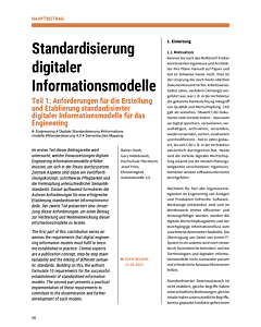 Standardisierung digitaler Informationsmodelle