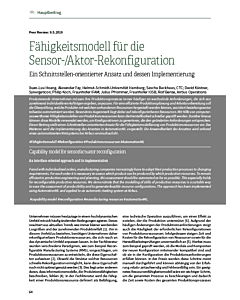 Fähigkeitsmodell für die Sensor-/Aktor-Rekonfiguration