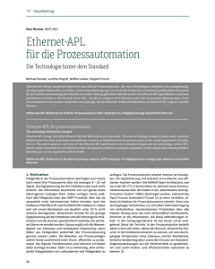 Ethernet-APL für die Prozessautomation