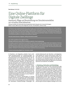 Eine Online-Plattform für Digitale Zwillinge