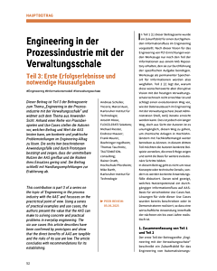 Engineering in der Prozessindustrie mit der Verwaltungsschale