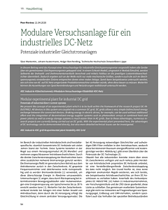 Modulare Versuchsanlage für ein industrielles DC-Netz