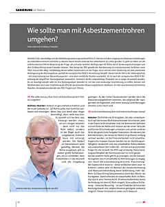 Wie sollte man mit Asbestzementrohren umgehen?