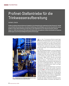 Profinet-Stellantriebe für die Trinkwasseraufbereitung