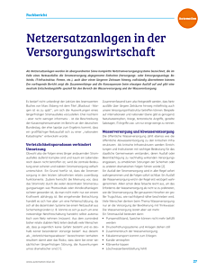 Netzersatzanlagen in der Versorgungswirtschaft