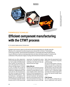 Efficient component manufacturing with the CTMT process