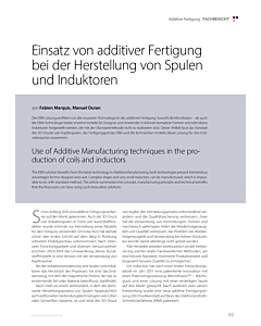 Einsatz von additiver Fertigung bei der Herstellung von Spulen und Induktoren