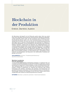 Blockchain in der Produktion