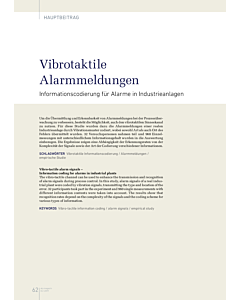 Vibrotaktile Alarmmeldungen