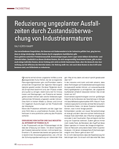 Reduzierung ungeplanter Ausfallzeiten durch Zustandsüberwachung von Industriearmaturen