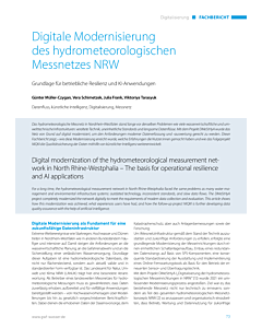 Digitale Modernisierung des hydrometeorologischen Messnetzes NRW