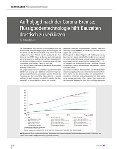 Aufholjagd nach der Corona-Bremse: Flüssigbodentechnologie hilft Bauzeiten drastisch zu verkürzen