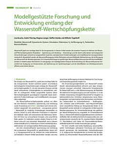 Modellgestützte Forschung und Entwicklung entlang der Wasserstoff-Wertschöpfungskette