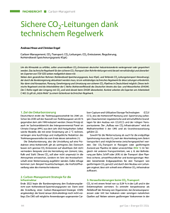 Sichere CO2-Leitungen dank technischem Regelwerk