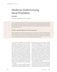 Moderne Gasleckortung: Neue Prioritäten