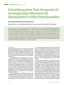 Entwicklung eines Titan-Komposits als kostengünstige Alternative für Bipolarplatten in PEM-Elektrolysezellen
